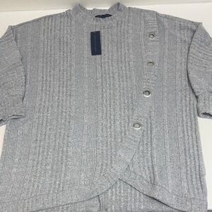 NWT Gray Embellished Sweater